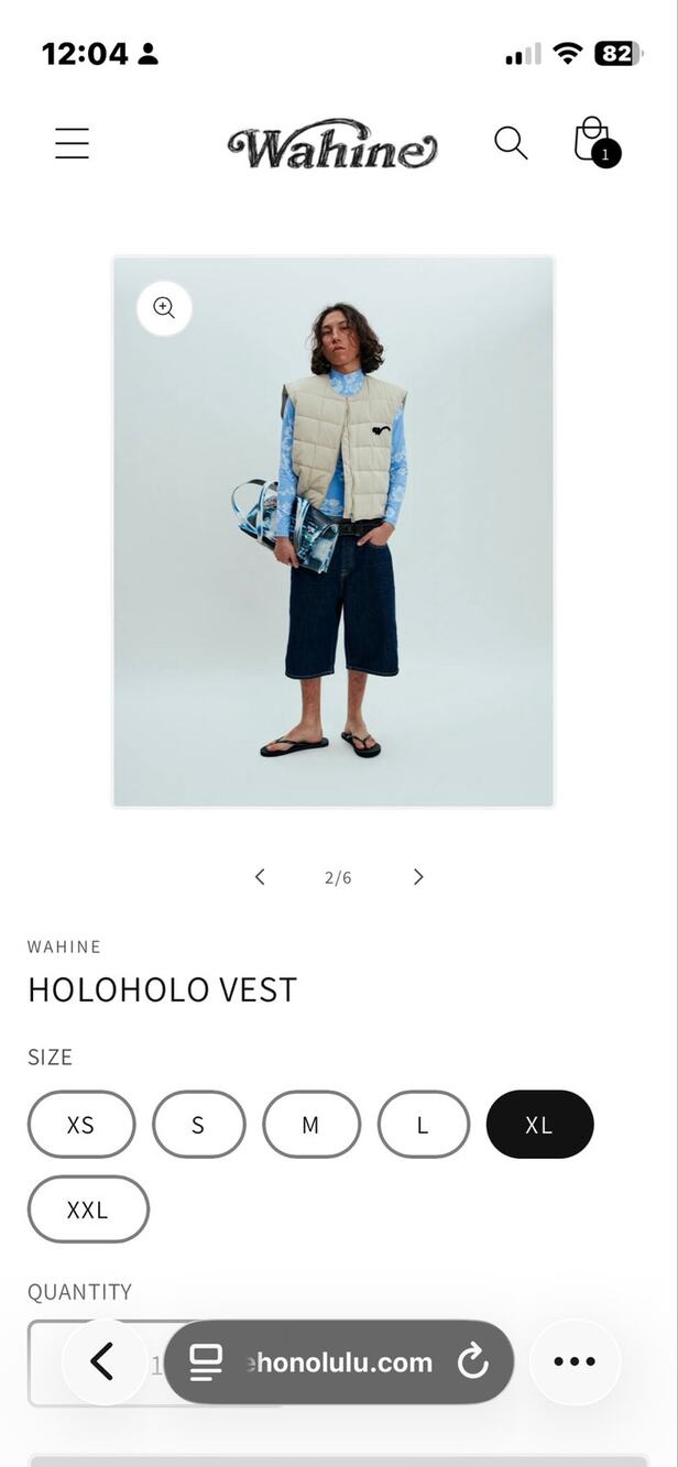 Wahine Holoholo vest men’s XL NWOT